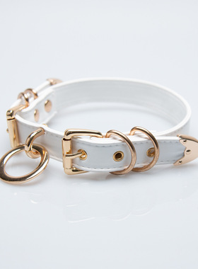 朋克多环金属O扣亮面choker项圈