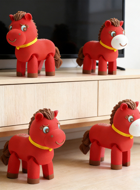 马年吉祥物生肖马玩具上班笑笑马公司年会礼品下班哭哭马创意模型