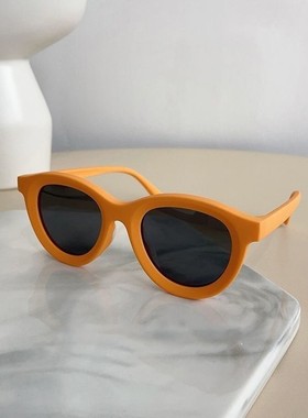 韩版纯色宝宝软硅胶防晒墨镜儿童太阳镜夏季海边沙滩防紫外线眼镜