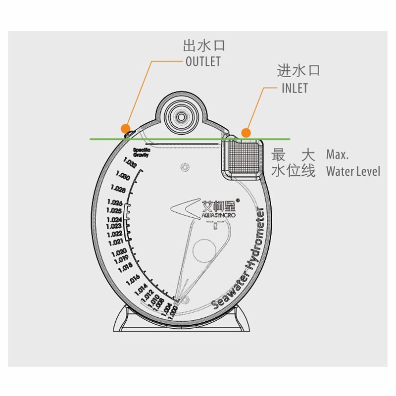 日生高精度盐度计SWH06海水测盐器海鲜池盐度测量工具海缸比重计 - 图1