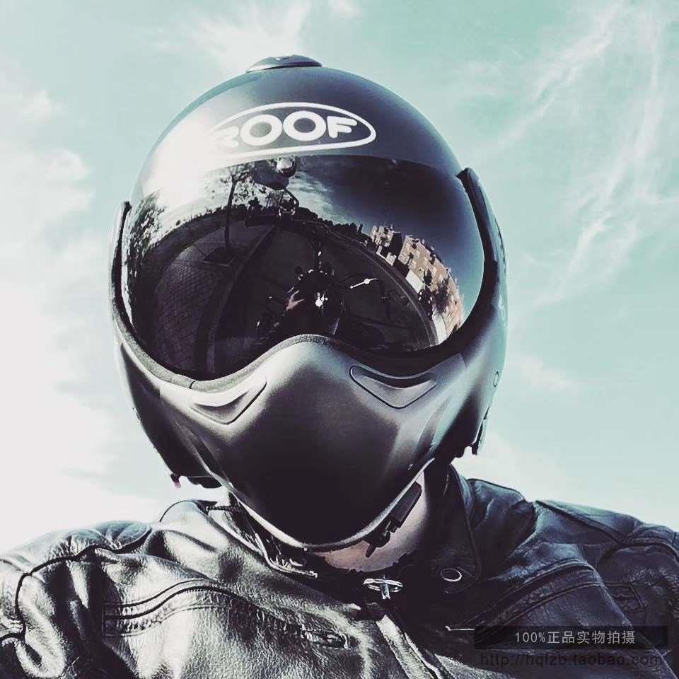 正品法国ROOF摩托车外星人哈雷复古四季碳纤维多功能防雾揭面头盔 - 图0