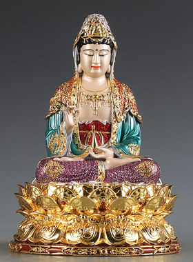 台湾贴金观音佛像家用供