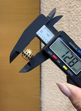 纯铜滴油镶钻黑色网纹珠内置转轴配件手工DIY文玩手链隔珠配饰
