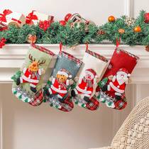 Christmas Decorations Socks Pendant Santa Tree gift bags Children gift socks Small hanging decoration Scene Placement