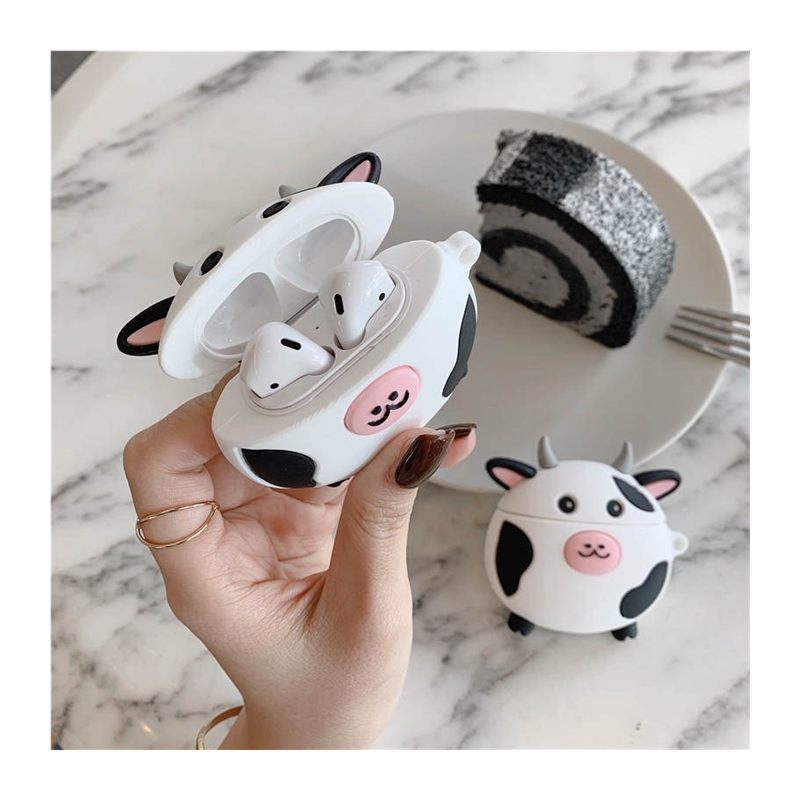 3D Raincoat Pig Hat Duck Earphone Case For AirPods 1 2 Milk - 图3