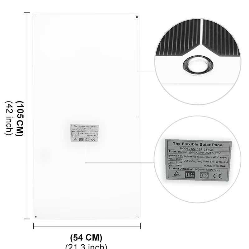 Solar Panel China PV Supplier Flexible Solar Panel 100w Sola - 图1