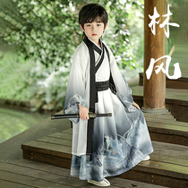 Hansheng Ji 2023 new boy Han clothes high-end country school book sheng Tang Costume Super Handsome Chinese Wind Performance in Ancient Costume Summer