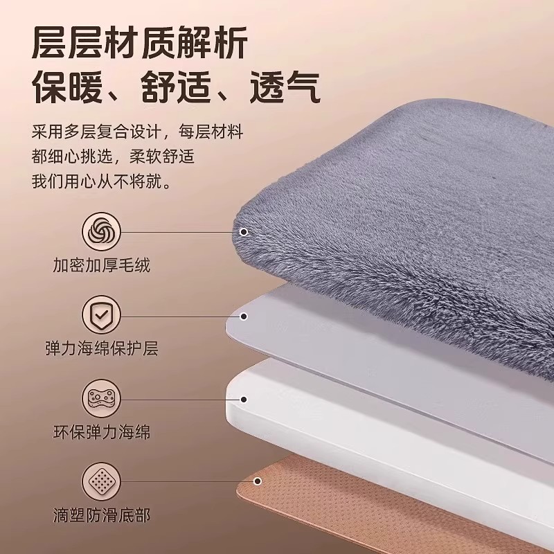 汽车坐垫冬季毛绒单片座椅车载座垫子四季通用秋冬车内后排短毛绒