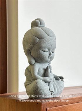速发似佛心性 幼孩童心盆如观音佛台 景装饰书架桌面摆件礼物