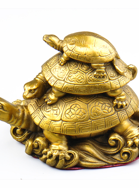 速发纯品三代龟铜龟乌龟家居摆件客厅办公室装饰铜老人礼物