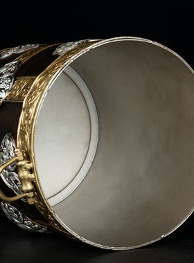 速发西藏佛式八吉祥糌粑盒储物罐客厅家用复米藏教用品古罐糍粑盒