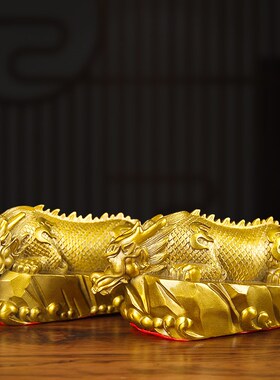 速发黄铜避水兽关水吸水兽蚣蝮水瑞兽玄吐桌柜办公酒装饰摆件吸水