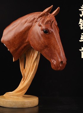 速发马首摆件彩铜工铜品家居客厅酒柜店铺黄艺店铺开业装饰艺术品