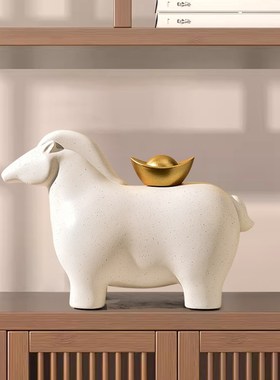 速发公中式招财客厅酒柜装饰新马上有钱摆件办品室摆设开业乔迁礼