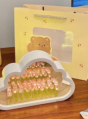 速发小朵镜子郁金香工夜灯手小制作花海生日礼物送生闺蜜云众礼