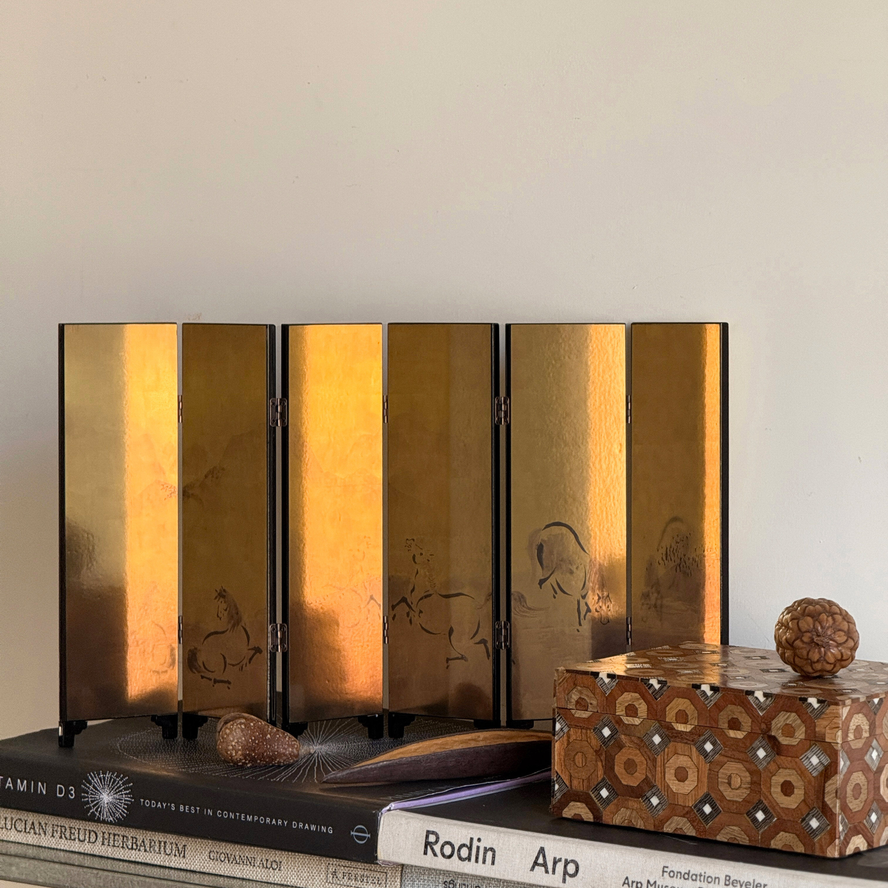 【骏马鎏光】马年生肖桌面小屏风新中式中古家居摆件吉祥寓意装饰,淘宝优惠券,粉丝福利购,淘宝优惠卷