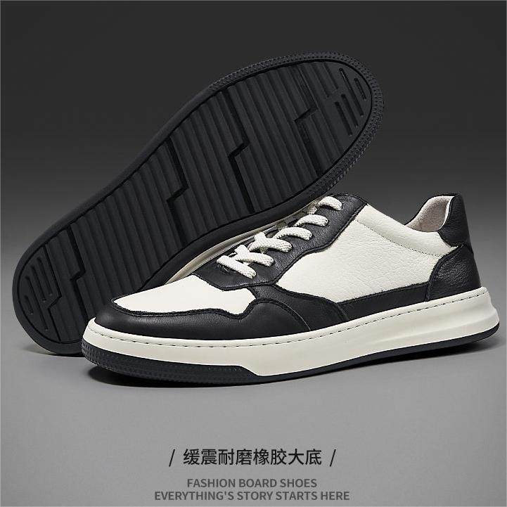 头层牛皮真皮熊猫鞋男款夏四季高级感板鞋百搭休闲皮鞋男潮鞋时尚,淘宝优惠券,粉丝福利购,淘宝优惠卷