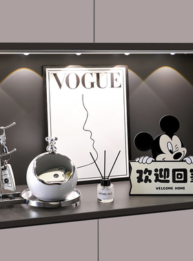 乔迁客厅摆件米奇欢迎回家玄关摆