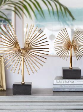 欧创意家金属线条摆式件客厅居金装饰品电视属柜时尚橱窗摆设飞鹰