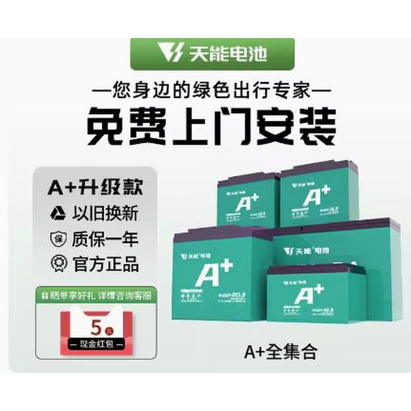 宁波天能电池以旧换新电车电瓶48v20A60v20A72v20A新能源轿车叉车 - 图3