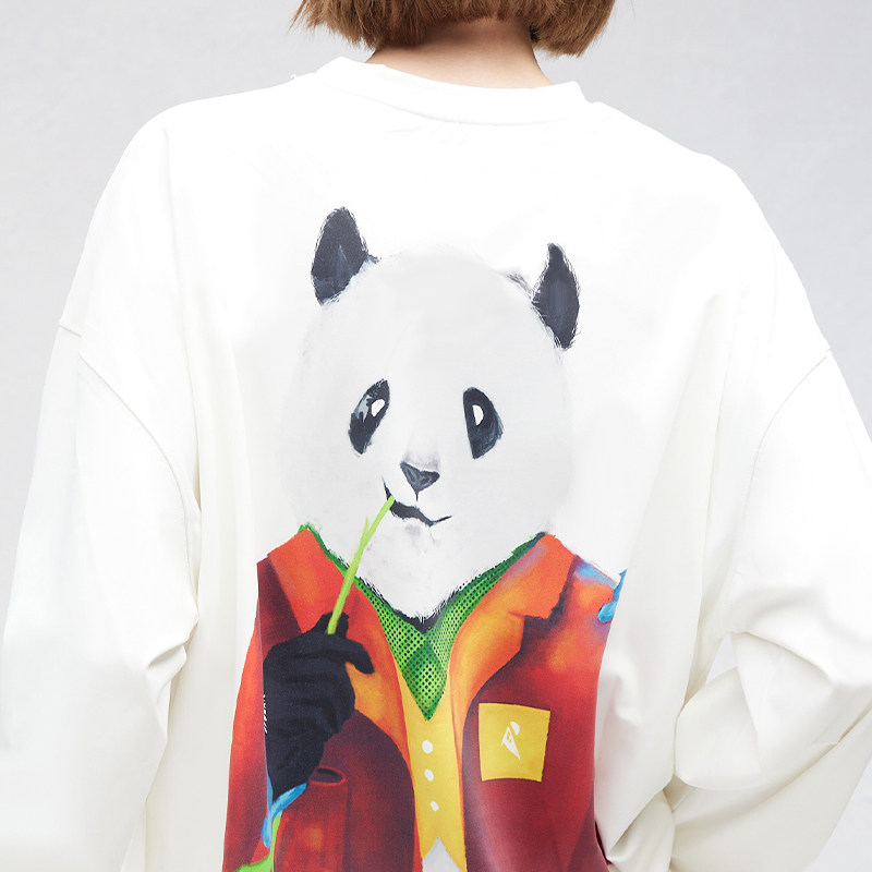 RandomPow  2024新款情侣速干防风户外中层长袖T恤卫衣熊猫,淘宝优惠券,粉丝福利购,淘宝优惠卷