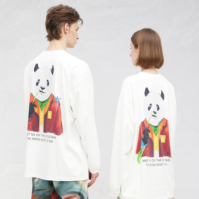 RandomPow  2024新款情侣速干防风户外中层长袖T恤卫衣熊猫,淘宝优惠券,粉丝福利购,淘宝优惠卷