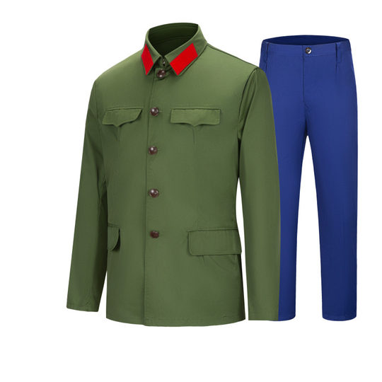 65-style military uniform, indeed good polyester cardigan military dry suit, veterans' party nostalgic jacket, 65-style military suit performance clothing