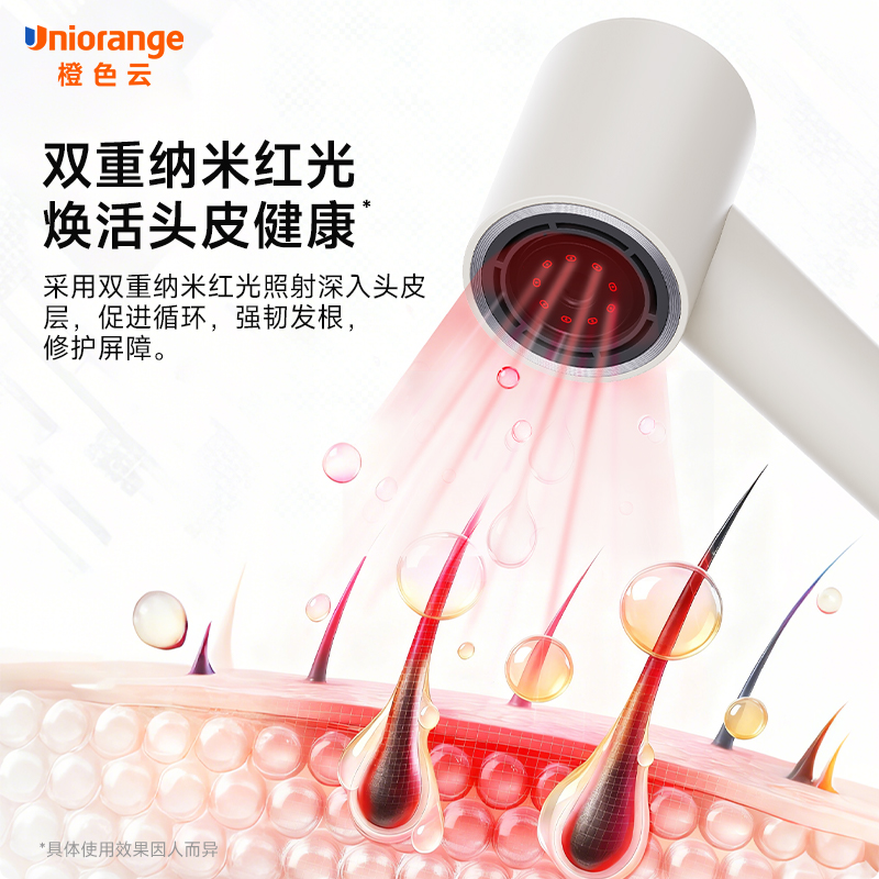 【曹颖甄选】橙色云50亿等离子红光养护高速吹风机H8pro
