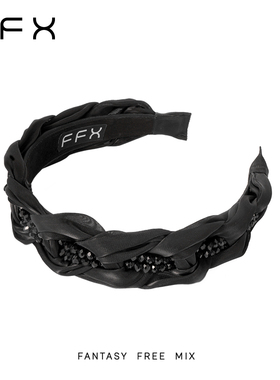 璀璨头箍FFX黑色编织百搭外出