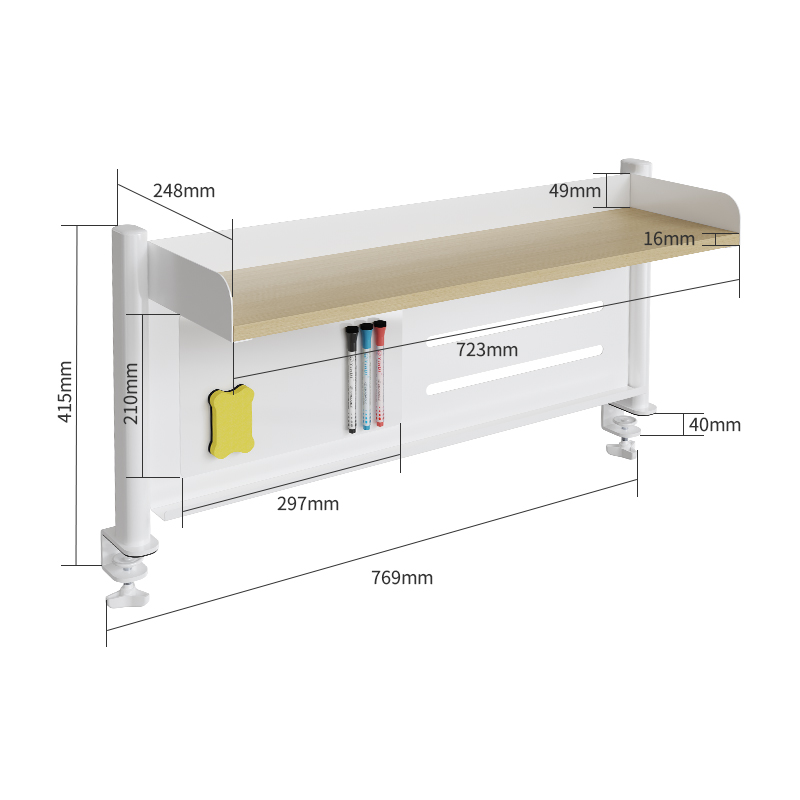 乐歌SJ1-N基础款书架学习桌选配书架方便夹持安装适用多种桌面-图0