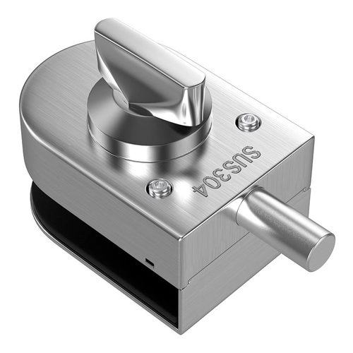 玻璃门车位锁地插免钻孔地插销玻璃门锁单门M双门不锈钢化妆室浴 - 图3