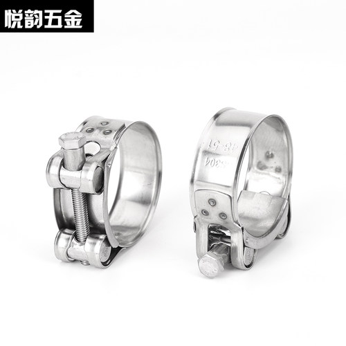 304不锈钢强力喉箍卡箍欧v式抱箍加厚管箍喉箍管卡固定卡子管夹卡 - 图3