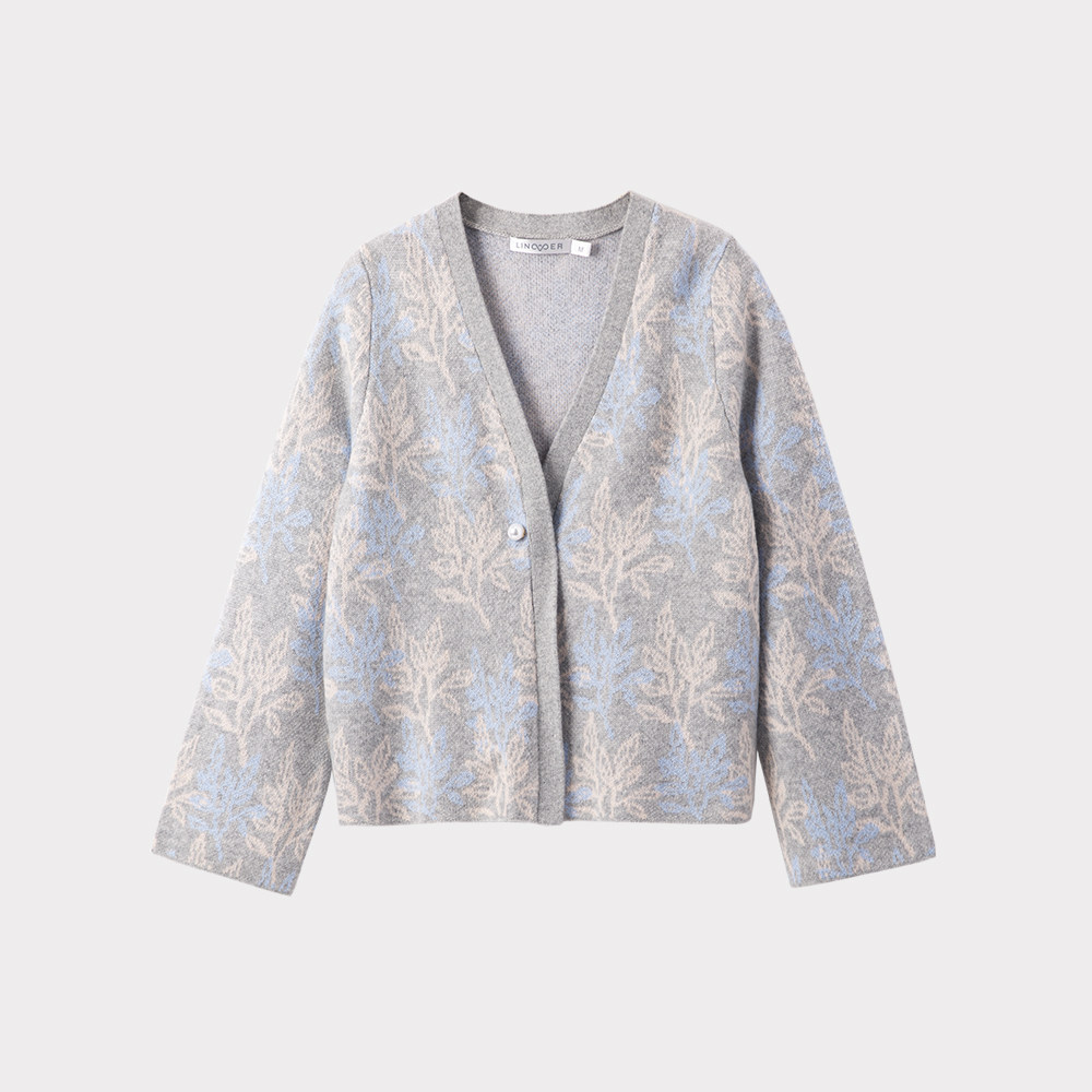 提升气质~精致提花！小香风V领羊绒开衫半身裙 羊绒套装女两件套,淘宝优惠券,粉丝福利购,淘宝优惠卷