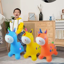 Cartoon Goat Horns Cute Boy Dreams Elf Inflatable Thickened Big Number Jumping Horse Child Genie Sit On Animal Horse