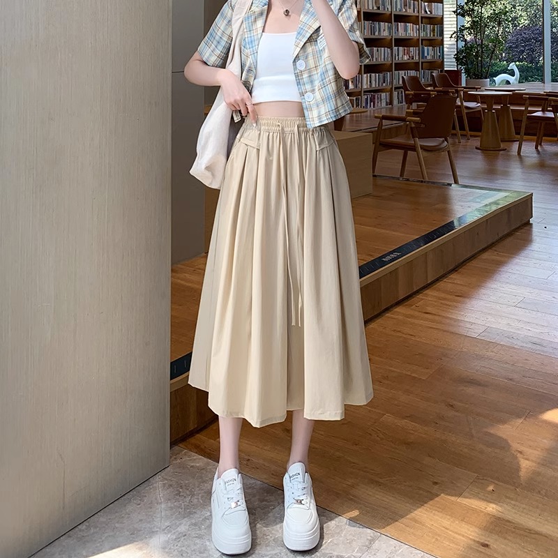 阔腿裤女夏新款高腰百搭休闲宽松半身裤子