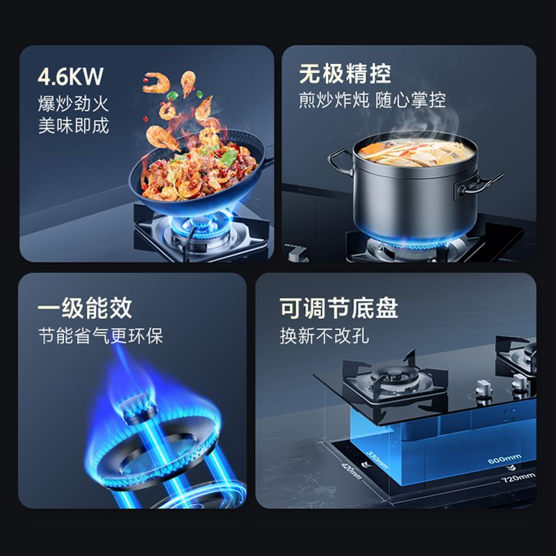 老板名气燃气灶煤气灶双灶家用液化气灶具天然气灶台煤气炉6312B