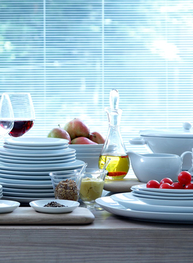 英国 LSA Dine 白瓷餐盘 一盒四盘 甜品面包餐具 简约现代