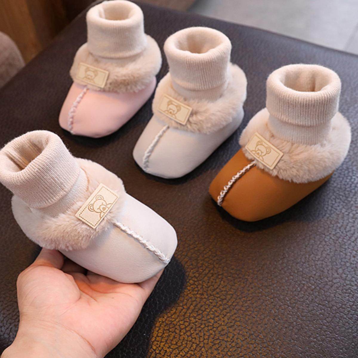 婴儿棉鞋秋冬季加绒加厚新生皮毛一体鞋袜软底学步鞋01岁男女宝宝,淘宝优惠券,粉丝福利购,淘宝优惠卷