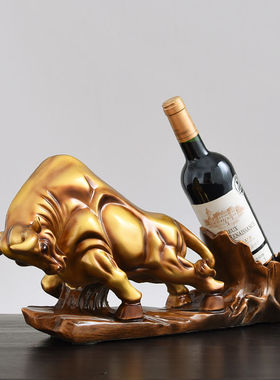欧式创意大象鹿天鹅红酒架摆件餐厅酒柜马拉车招财葡萄酒架装饰品