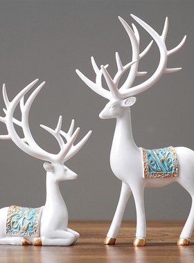 客厅鹿花瓶摆件酒柜房间装饰家居创意中式电视柜新房乔迁礼物玄关