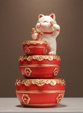 新中式福字招财摆件客厅玄关电视柜酒柜装饰品搬家乔迁新居礼品