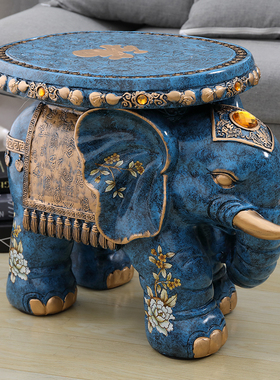 欧式大象换鞋凳摆件特大号象凳子招财象仿实木招财客厅装饰品礼物