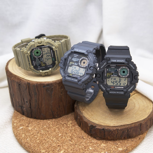 卡西欧手表男复古小方块运动防水非机械电子手表石英WS-1700H-5A - 图3