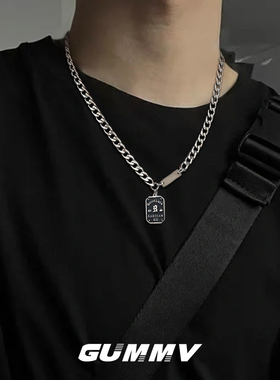 简约高级感拼接卫衣项链潮流