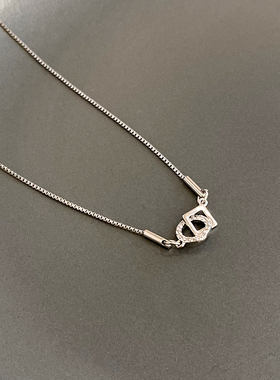 银色轻奢项链吊坠女款2025