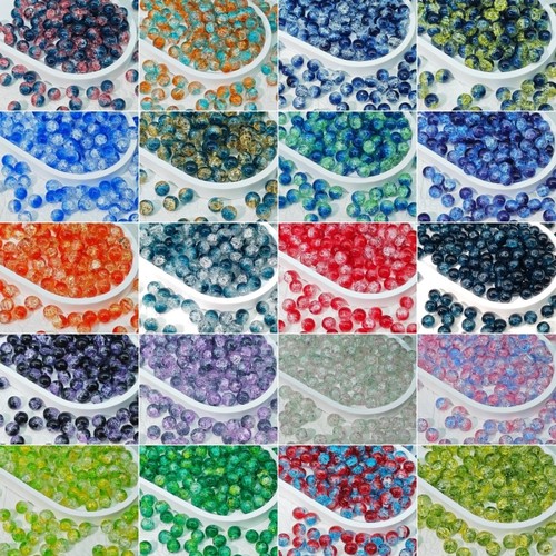 10mm爆花琉玻璃珠手串珠散珠手工DIY装饰配件项链服饰玻璃珠材料 - 图0