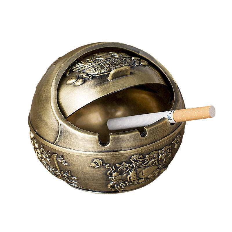 球形金属烟灰缸带盖创意个性酒店商用防风大象金蟾龙龟烟灰缸,淘宝优惠券,粉丝福利购,淘宝优惠卷