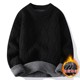 Men's winter sweater round neck thickened velvet