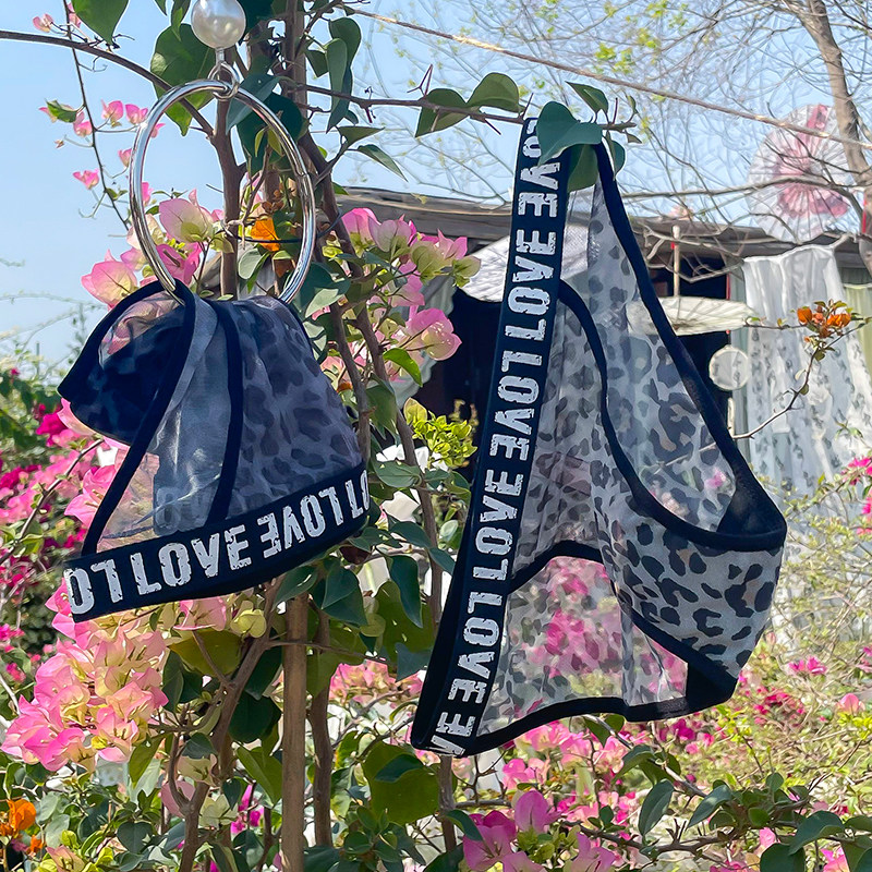 瑶瑶闺蜜钓系玩家~性感豹纹内裤女蕾丝网纱透明火辣诱惑情调短裤,淘宝优惠券,粉丝福利购,淘宝优惠卷