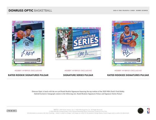 2020-21 Panini Donruss Optic H2 Hybrid 帕尼尼 球星卡 盒卡 - 图1